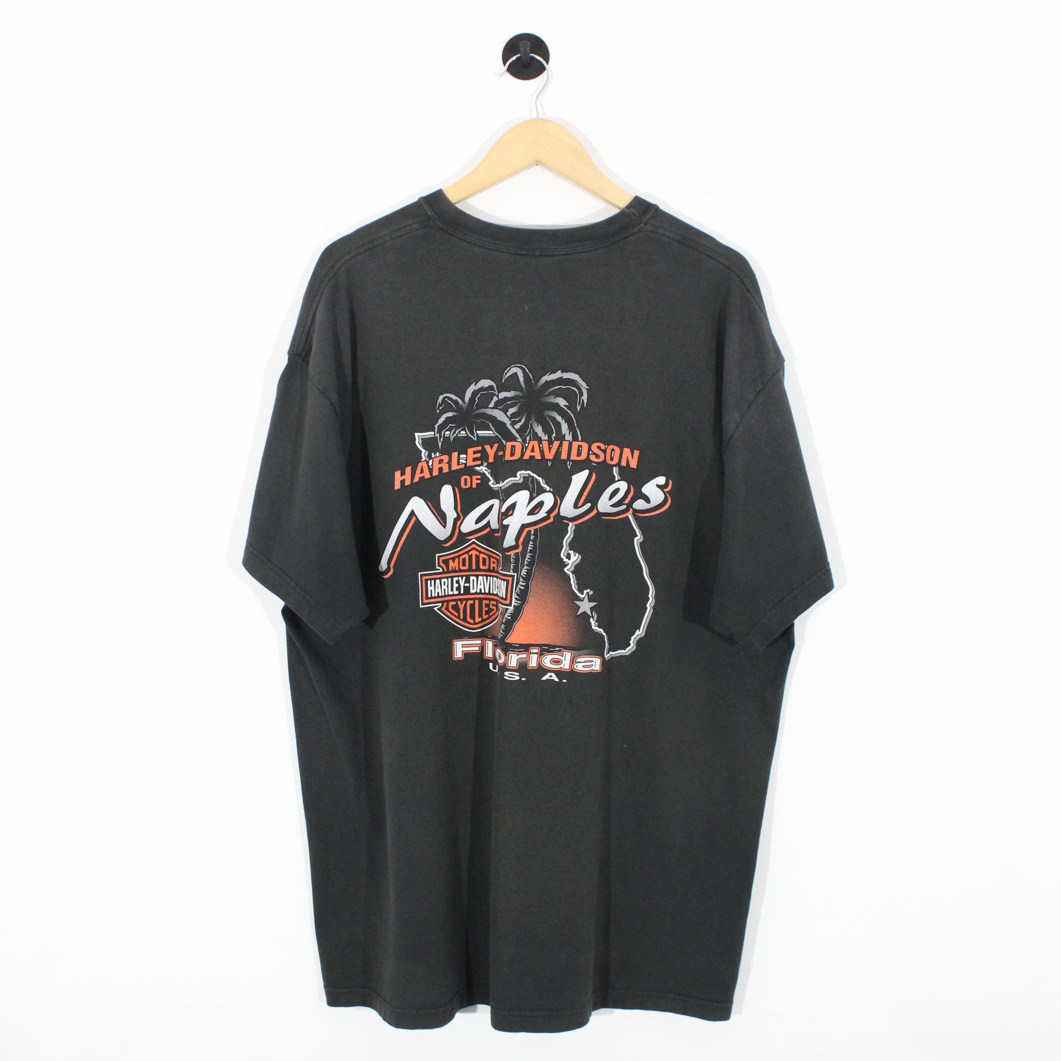 Vintage Harley Davidson Naples Back Print Tee (XL)
