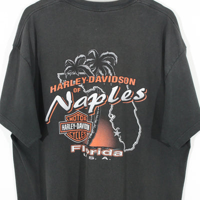 Vintage Harley Davidson Naples Back Print Tee (XL)