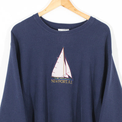 Heavyweight Newport Rhode Island Embroidered Sweatshirt (XL)