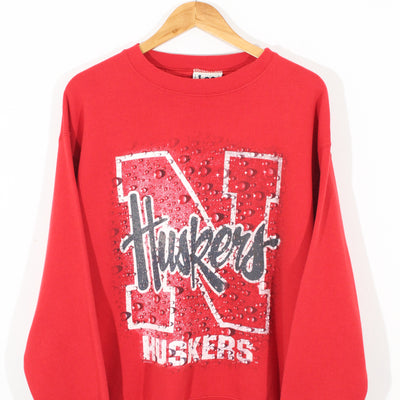 Vintage Nebraska Huskers Printed Sweatshirt (M)
