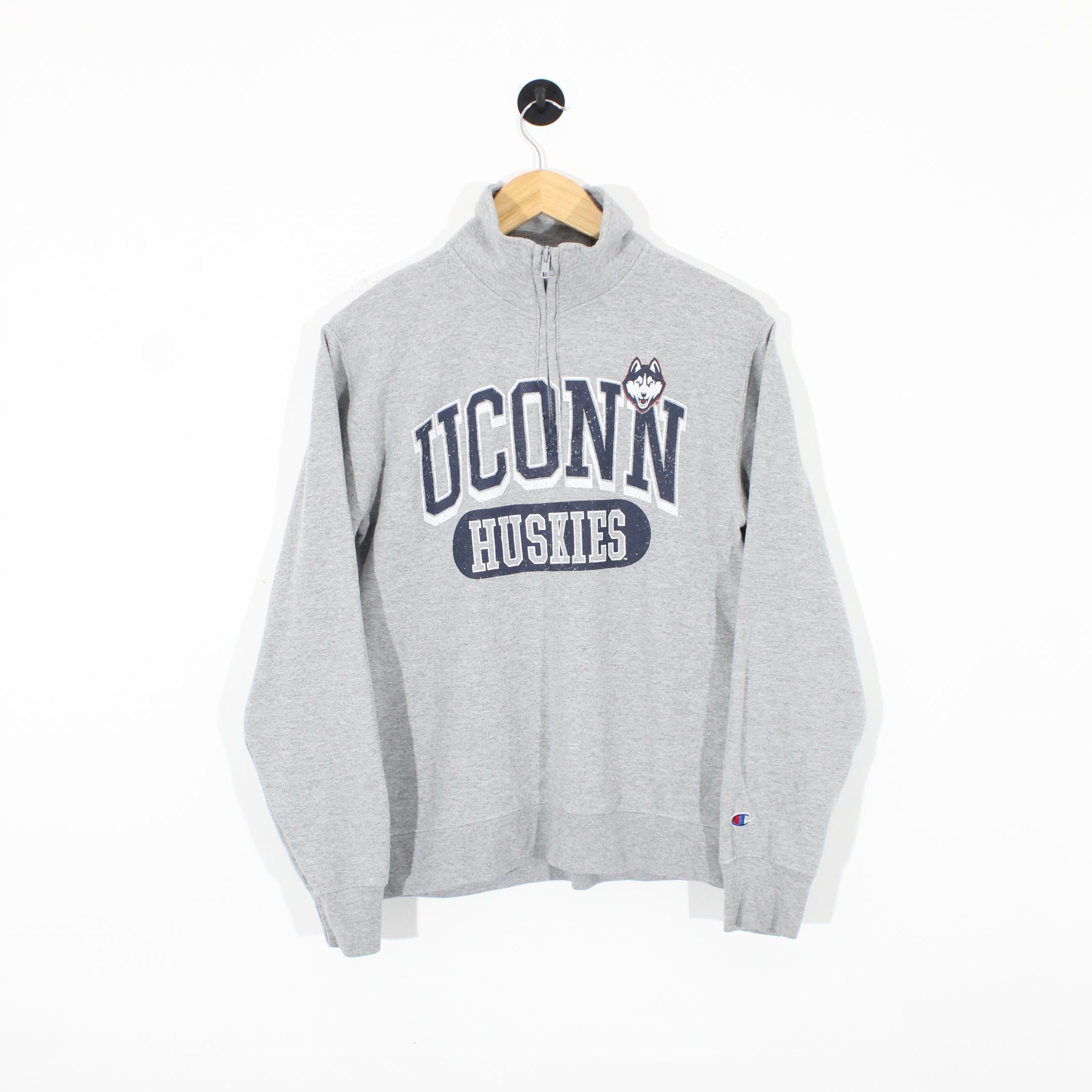 Champion Uconn Huskies Quarter Zip Sweatshirt (S)
