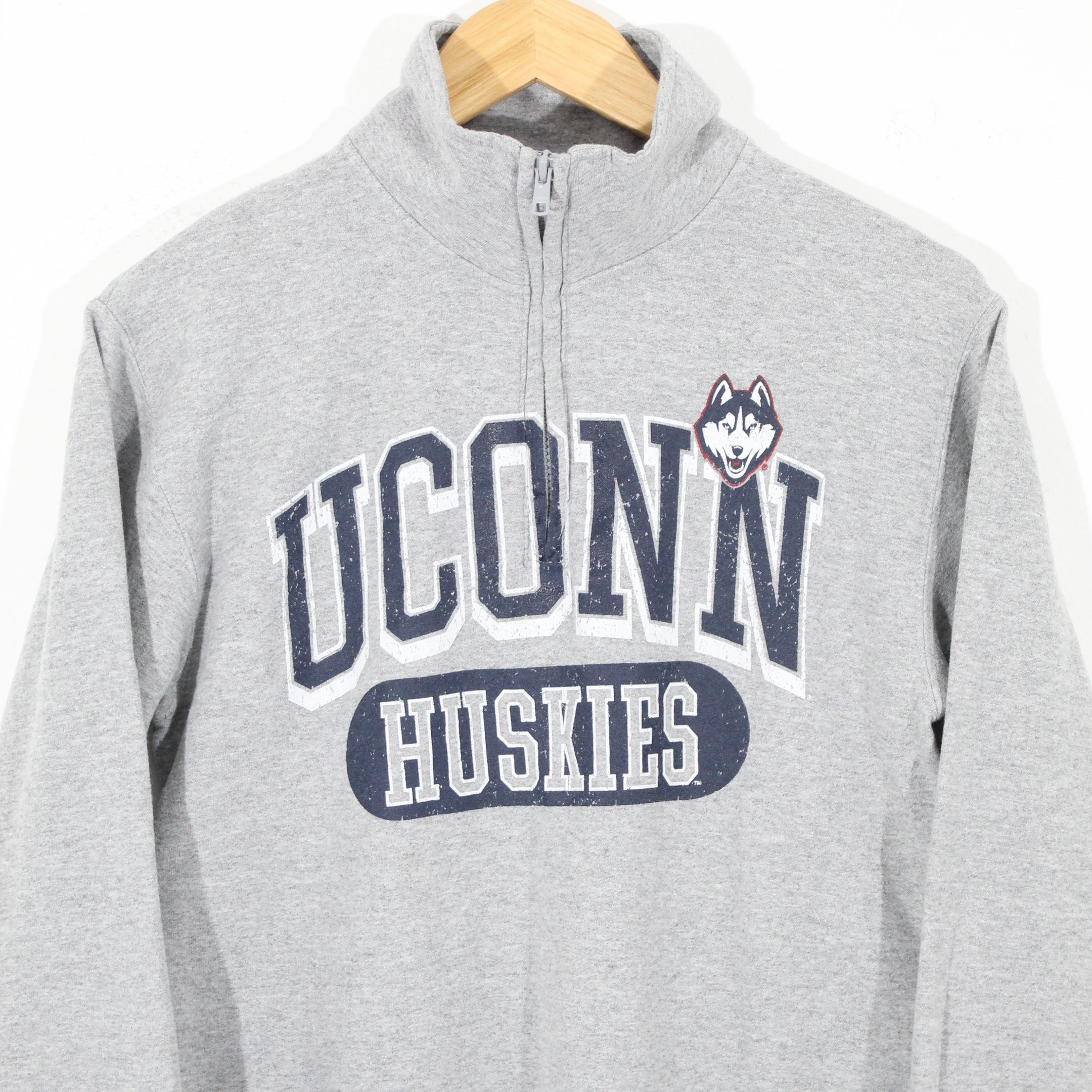 Champion Uconn Huskies Quarter Zip Sweatshirt (S)