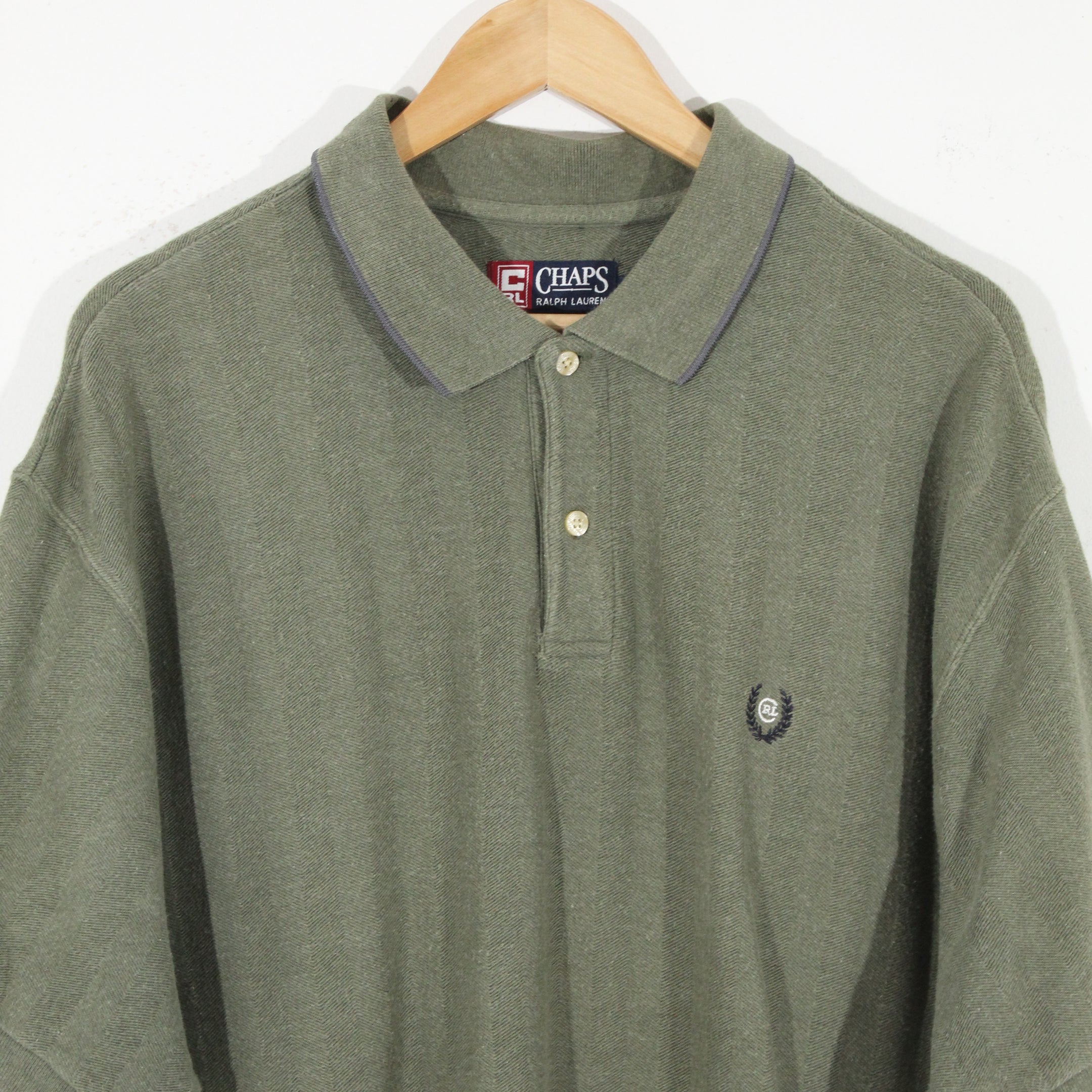 Ralph Lauren Chaps Herringbone Polo Shirt (XL)
