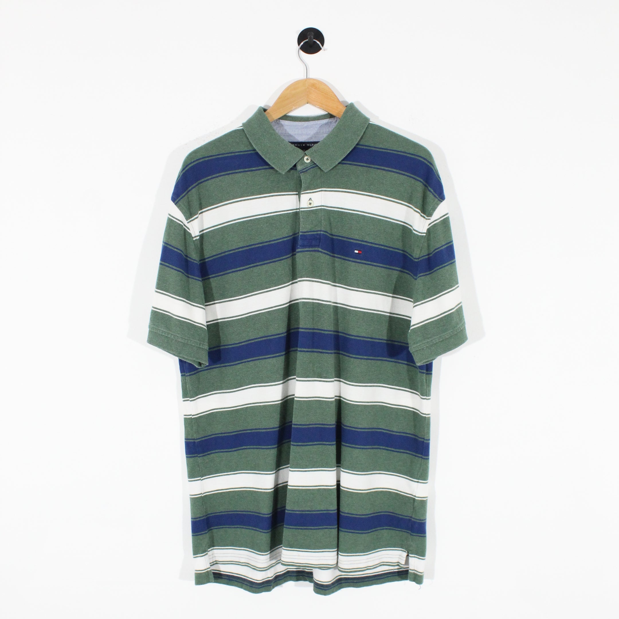 Striped Tommy Hilfiger Polo Shirt (XL)