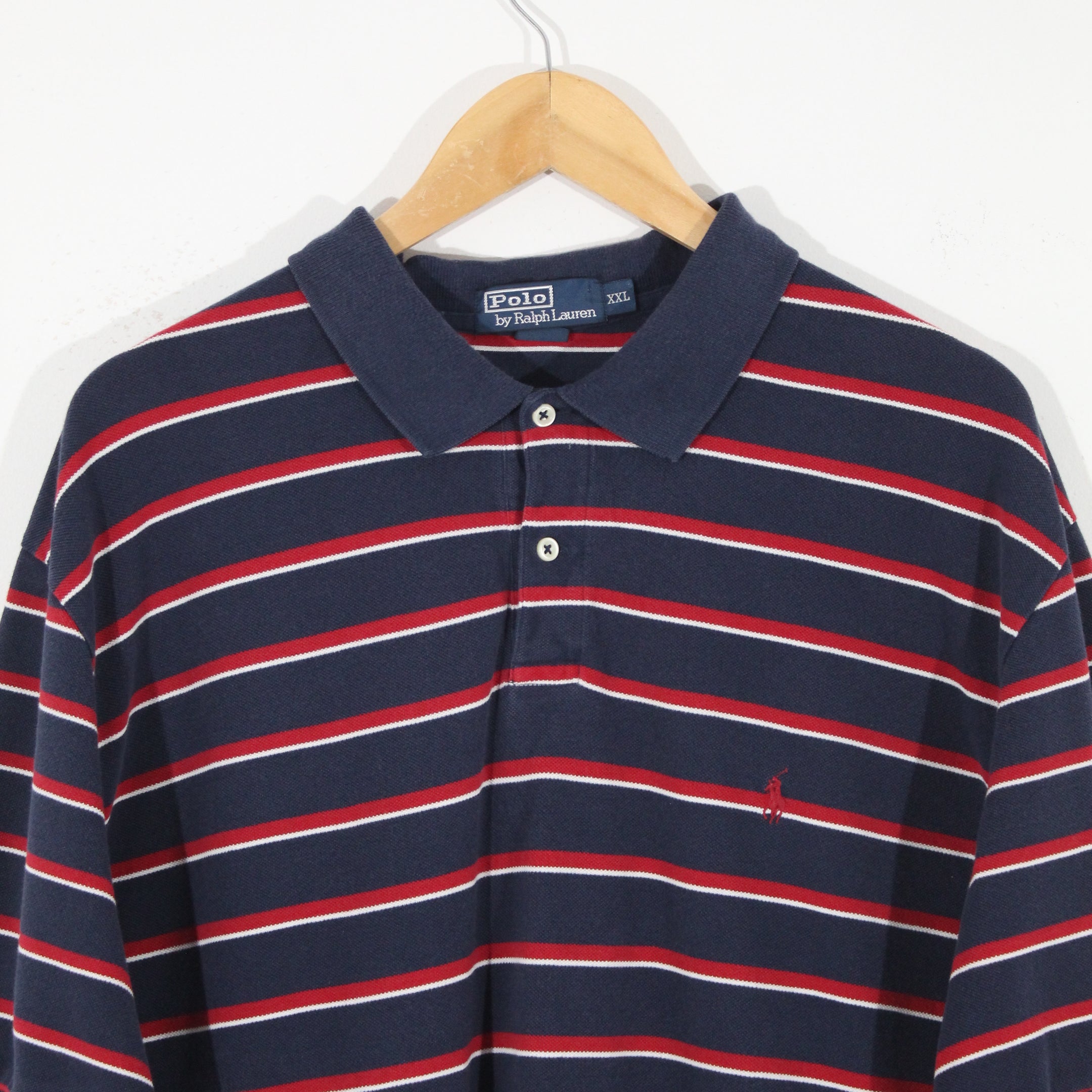Vintage Ralph Lauren Striped Polo Shirt (2XL)