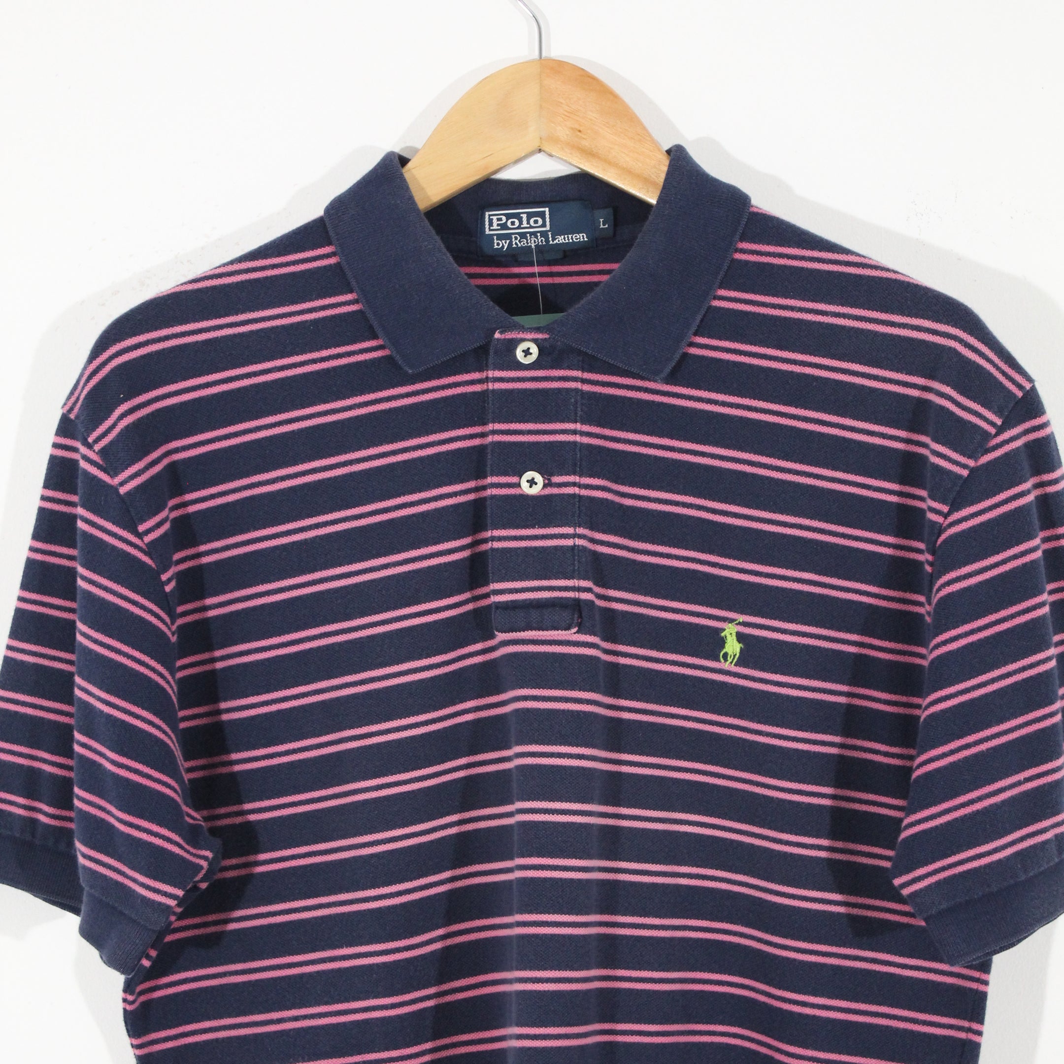 Vintage Ralph Lauren Striped Polo Shirt (L)