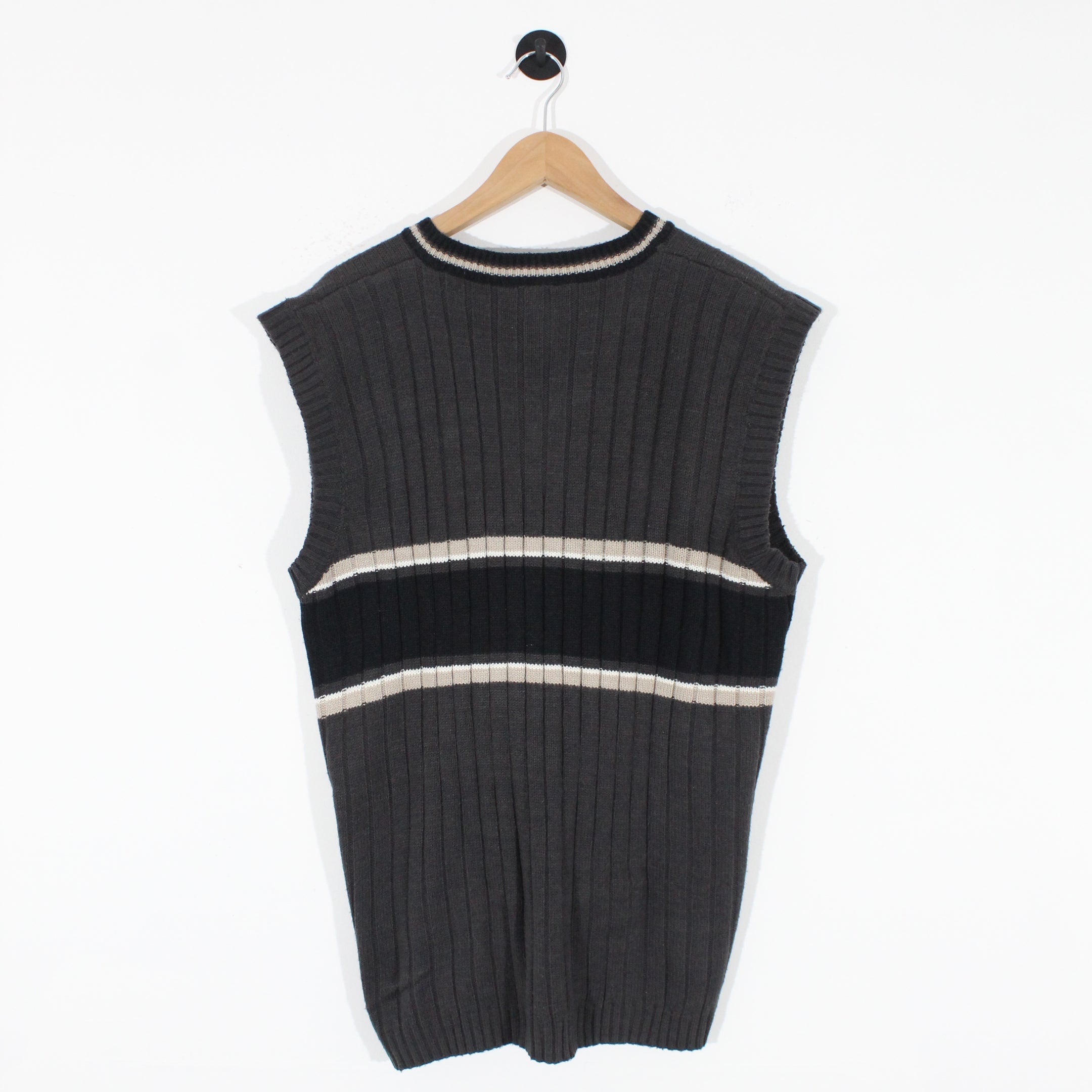Vintage Grey Knitted Vest (L)
