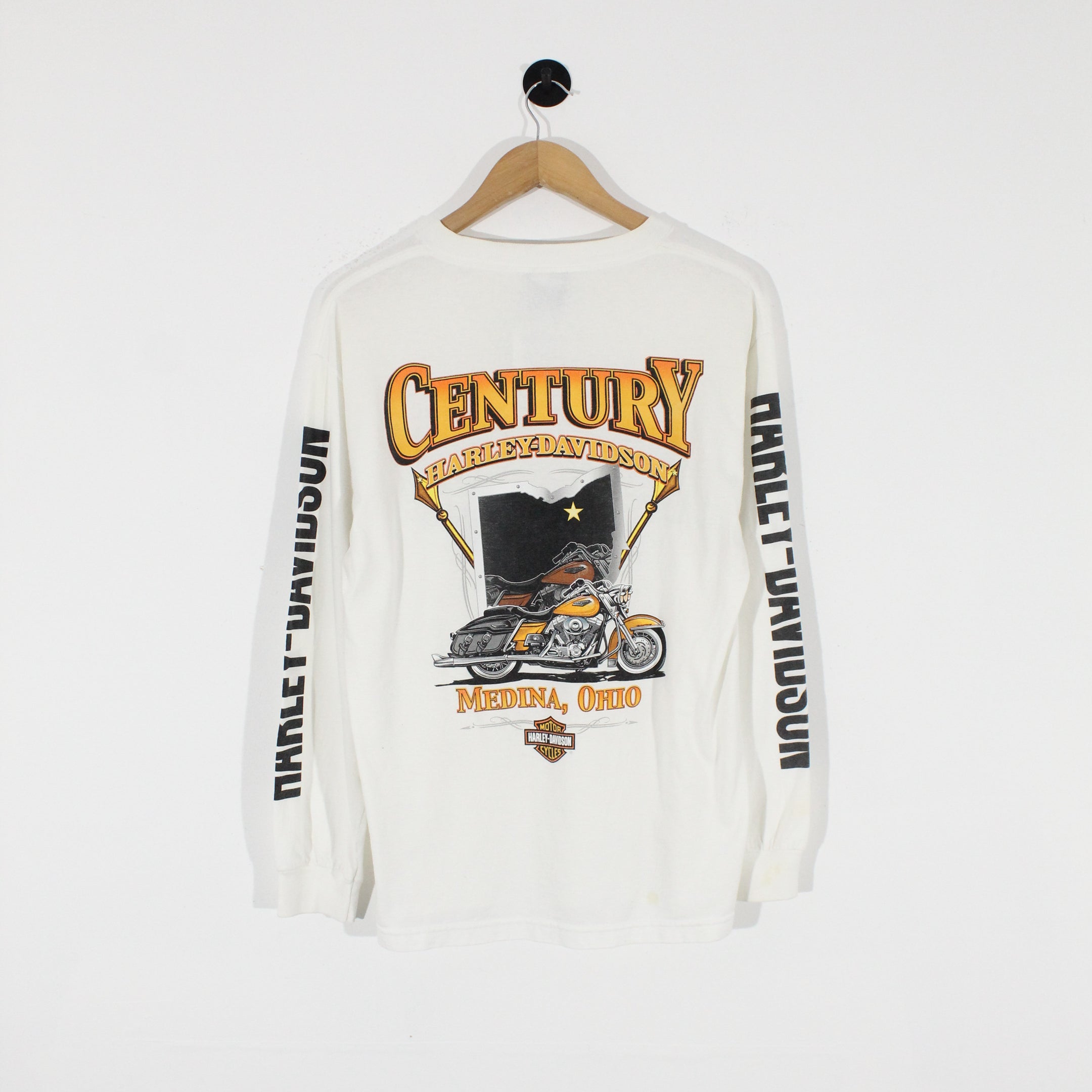 Long Sleeve Back Print Harley T-Shirt (M)