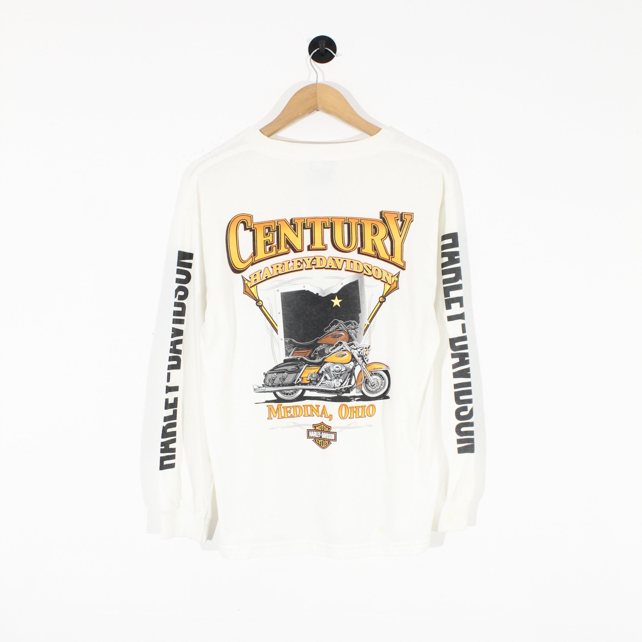 Long Sleeve Back Print Harley T-Shirt (M)