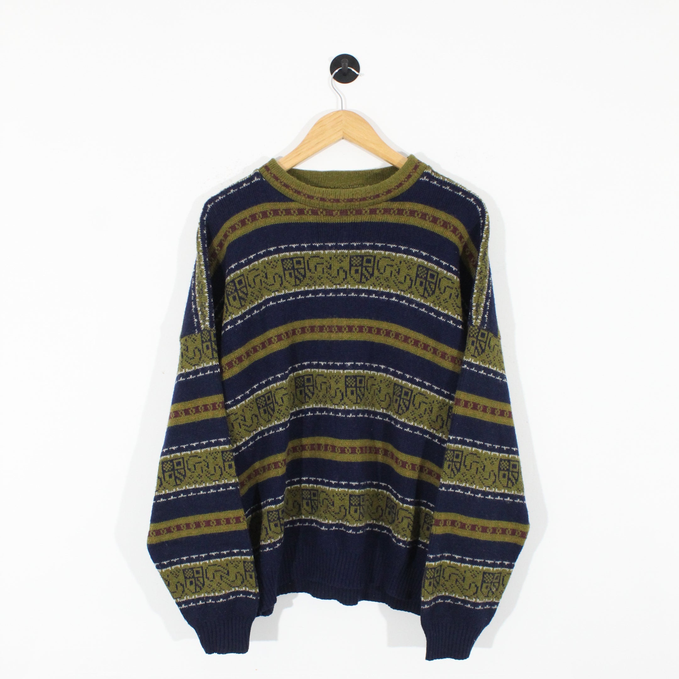 Vintage Patterned Jumper (L)