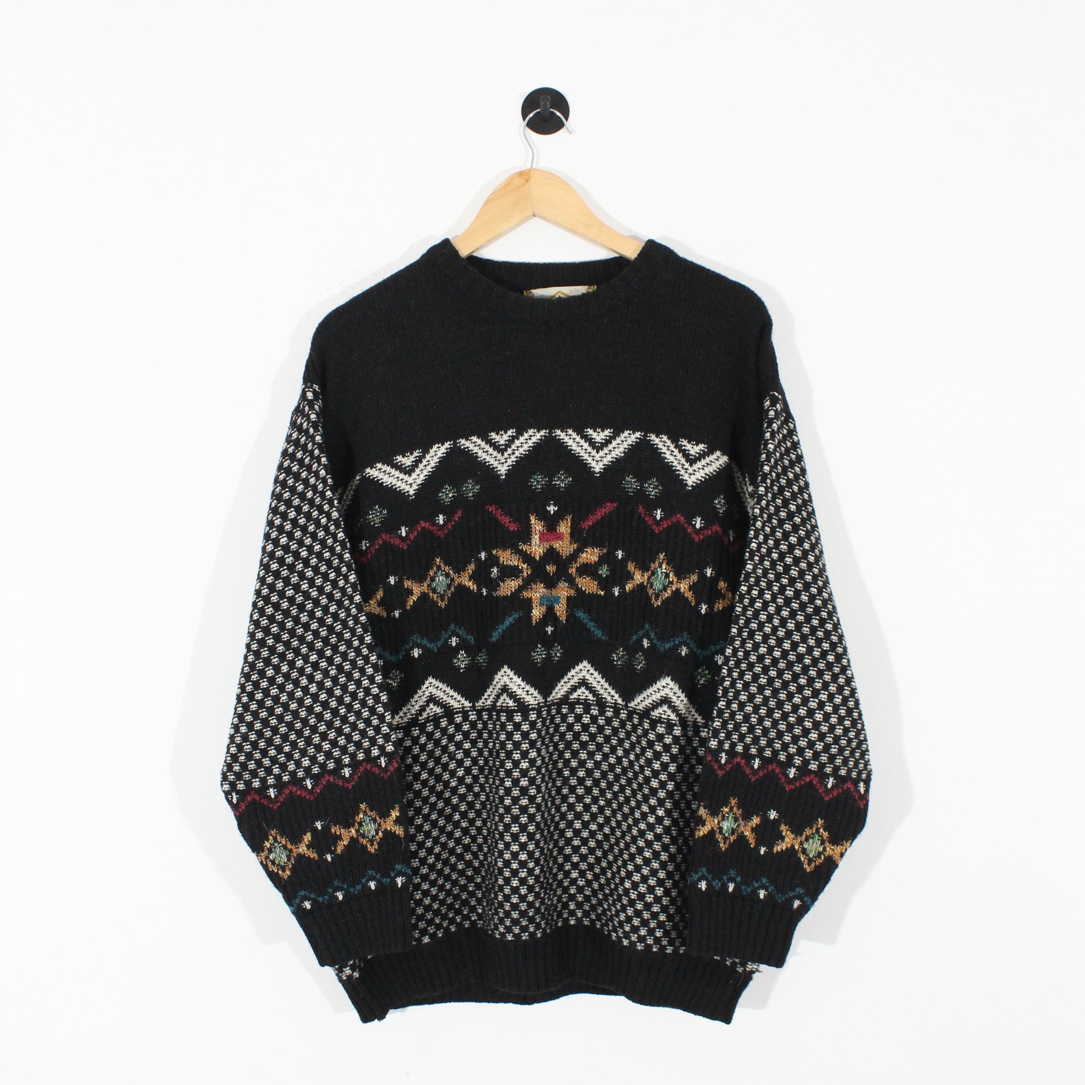 Vintage Patterned Jumper (L)