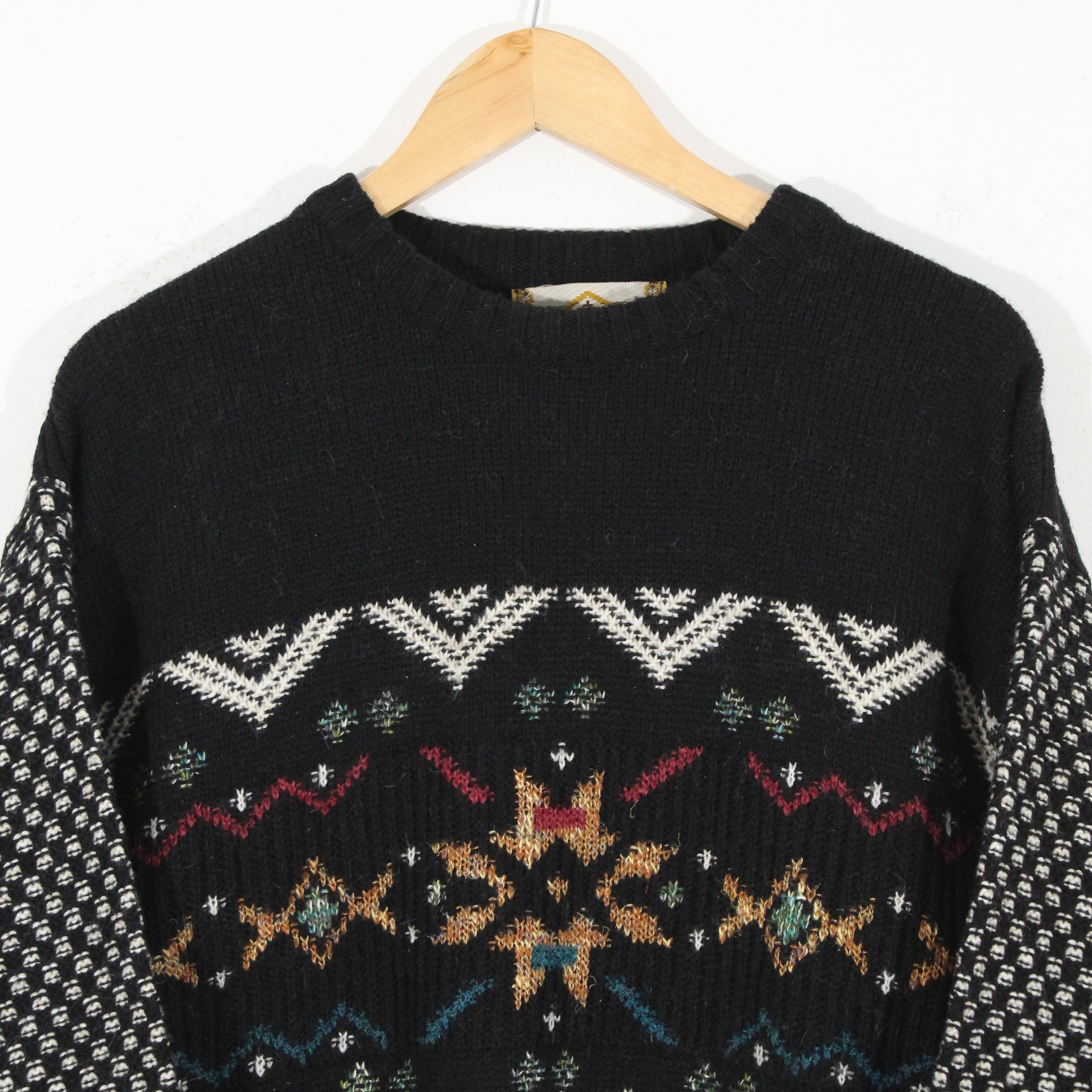 Vintage Patterned Jumper (L)