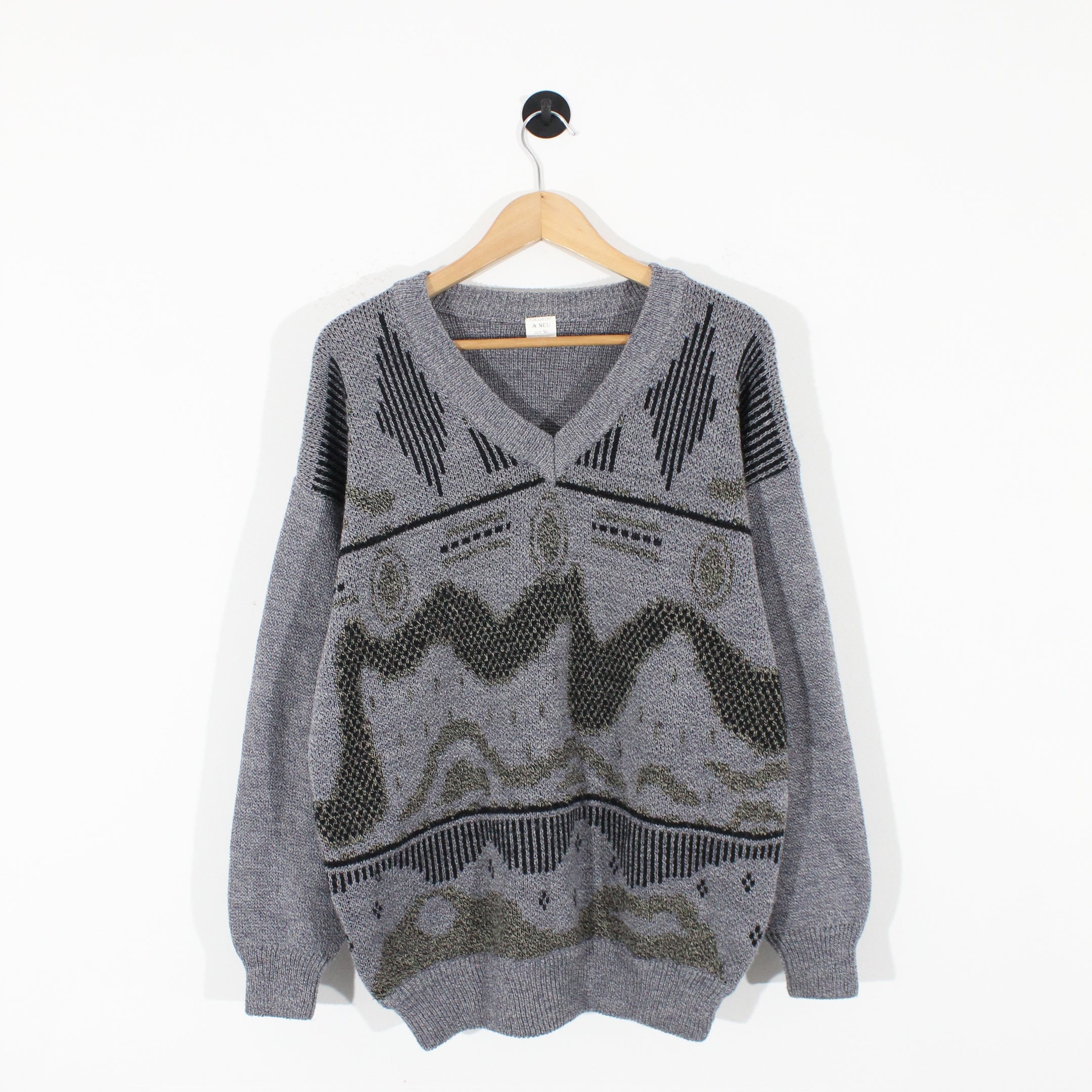 Vintage Patterned Jumper (L/XL)