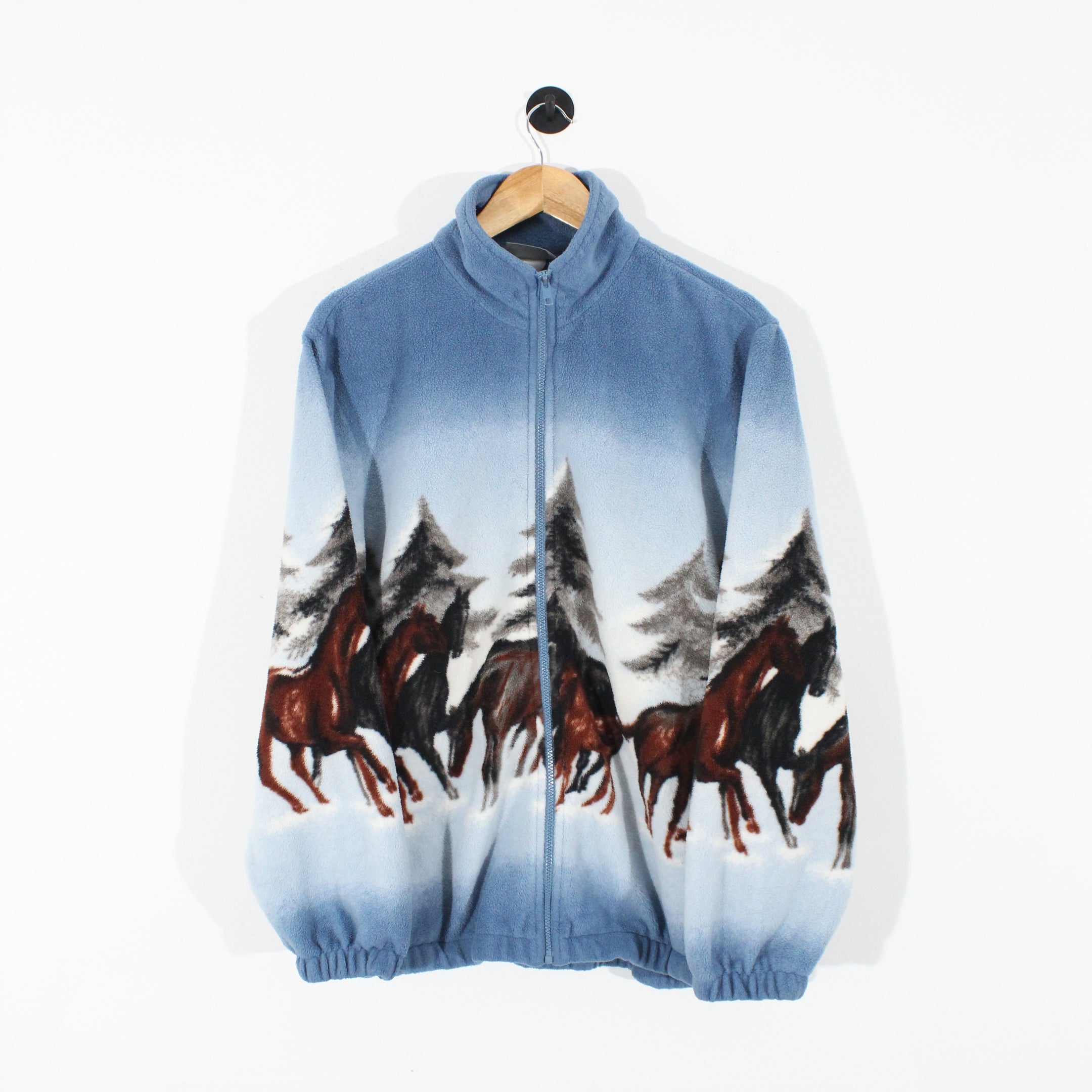 Vintage Large Horse Print Fleece (L)