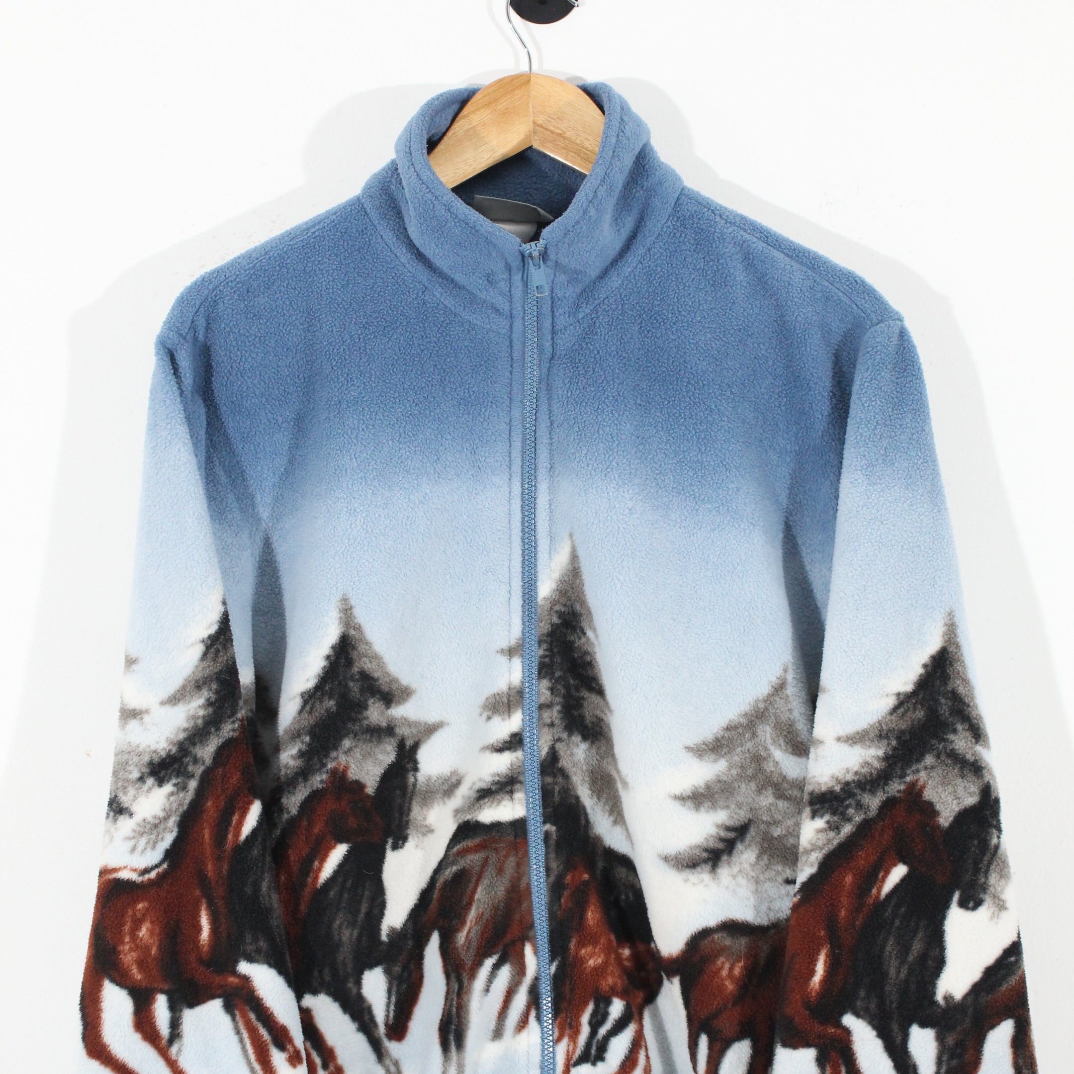 Vintage Large Horse Print Fleece (L)