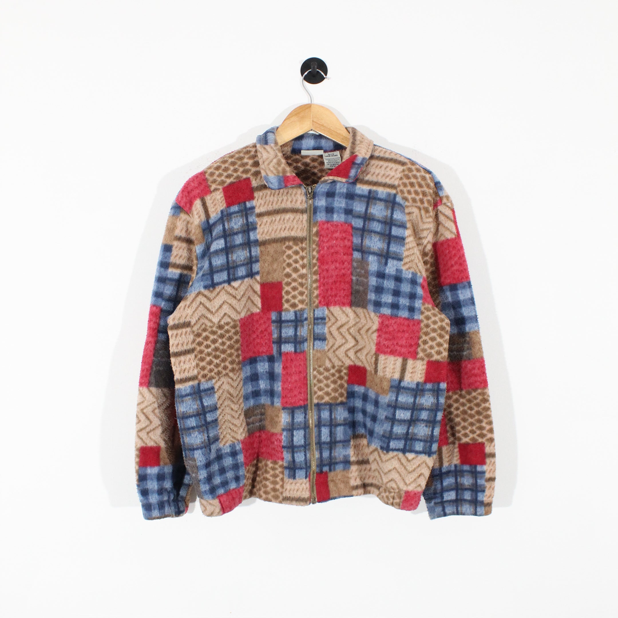 Womens Vintage Patterned Fleece (L)