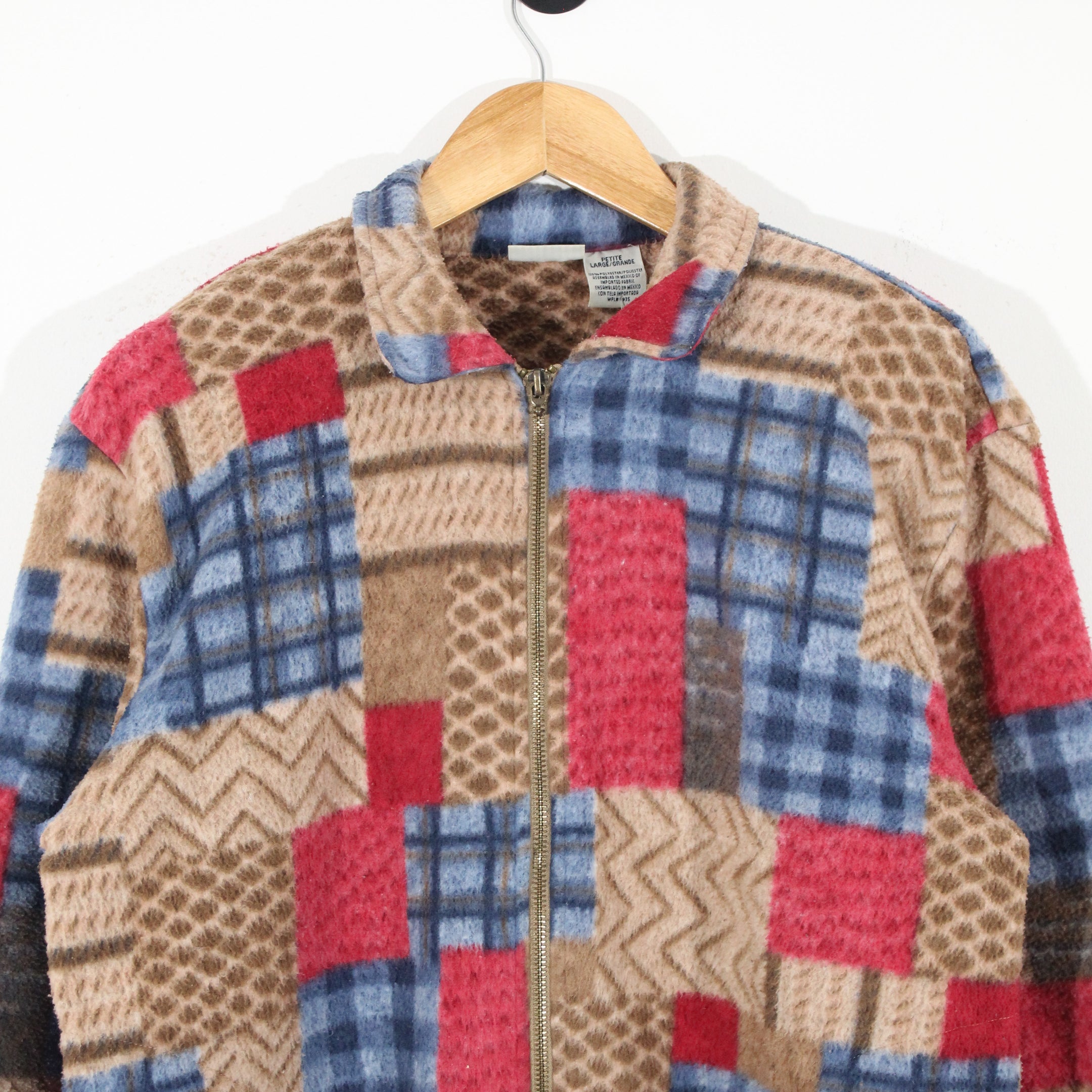 Womens Vintage Patterned Fleece (L)