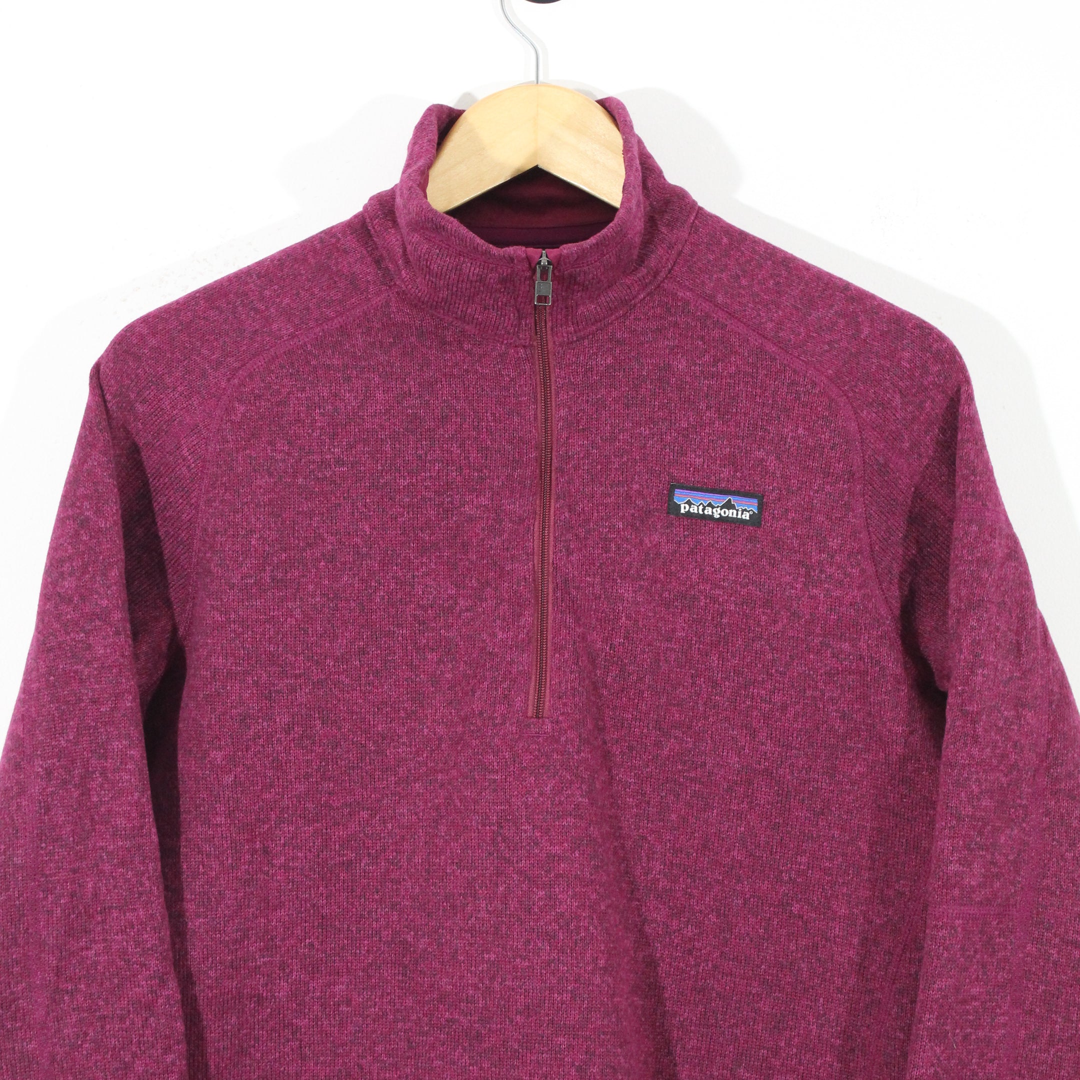 Womens Patagonia Quarter Zip Knit Fleece (L)
