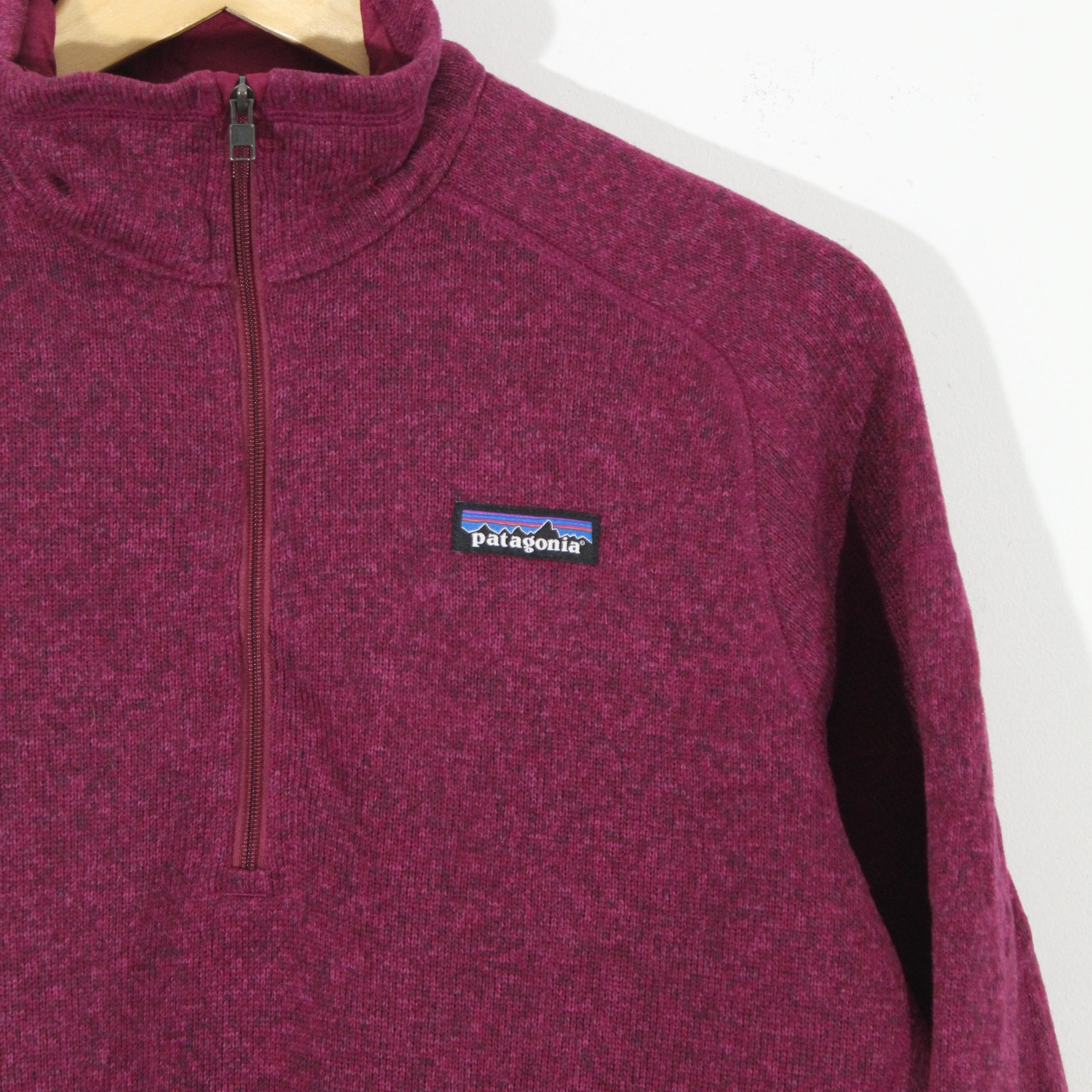 Womens Patagonia Quarter Zip Knit Fleece (L)