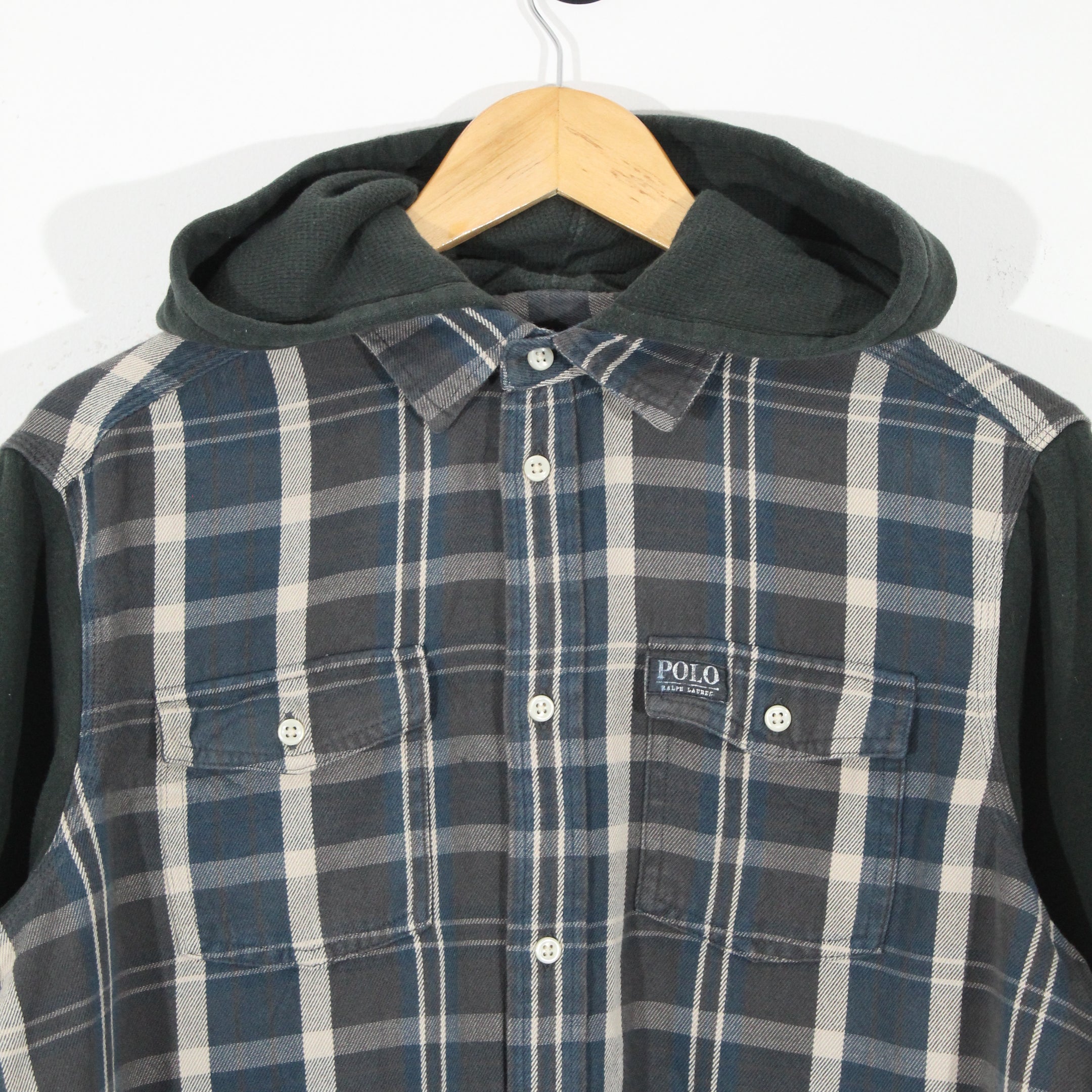 Ralph Lauren Hooded Flannel Shirt (XS)