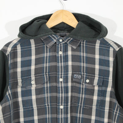 Ralph Lauren Hooded Flannel Shirt (XS)
