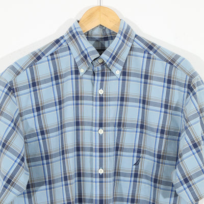 Short Sleeve Nautica Checked Shirt (M)