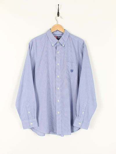 Blue Chaps Houndstooth Shirt (L)