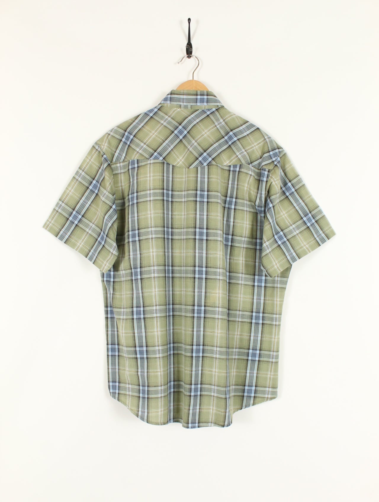 Short Sleeve Wrangler Snap Button Shirt (L)