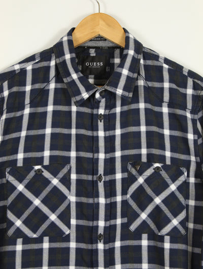 Slim Guess Checked Shirt (XL)