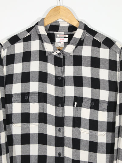 Womens Levis Checked Flannel Shirt (XL)