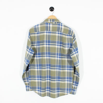 Vintage Green Checked Flannel Shirt (M)