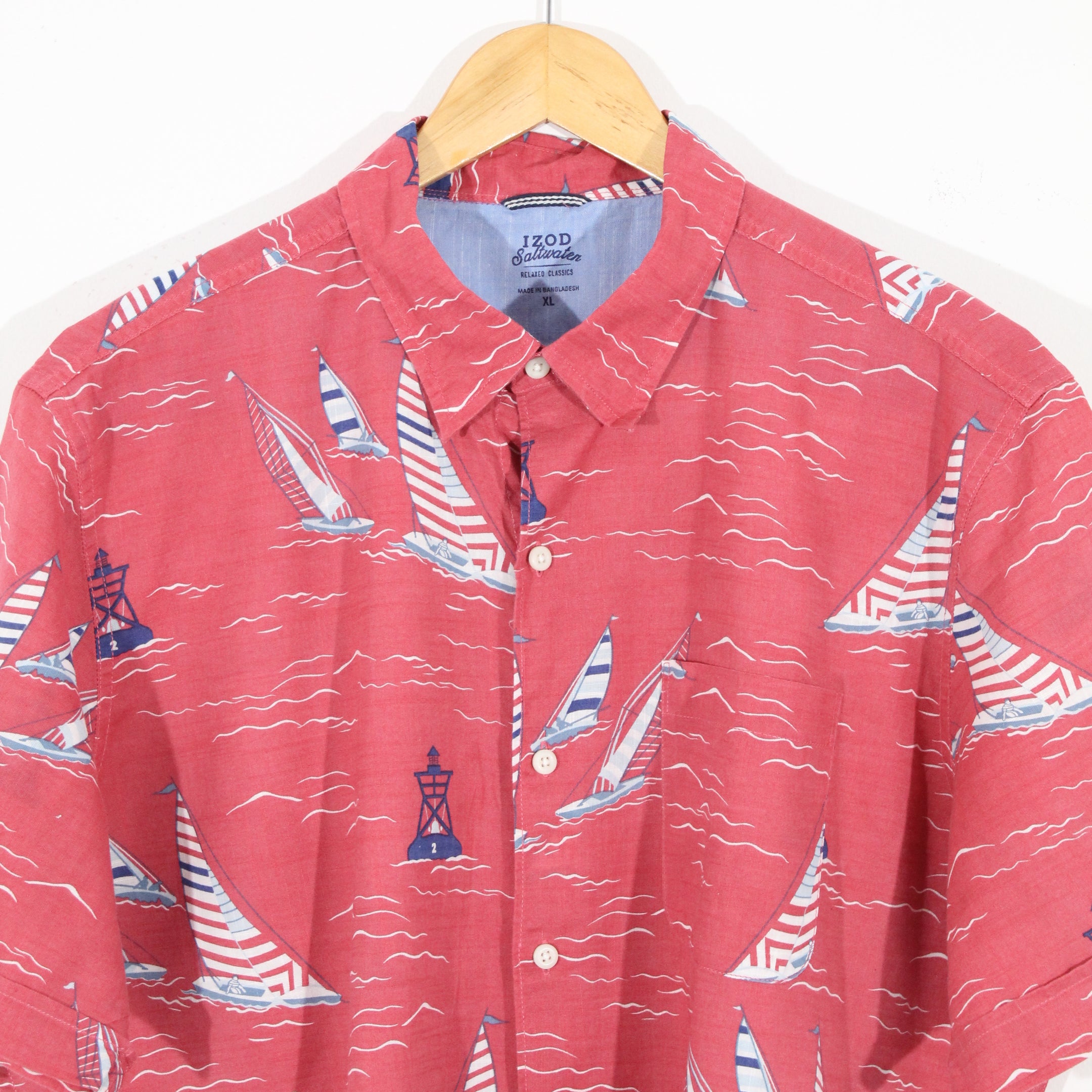 Izod Nautical Print Shirt (XL)