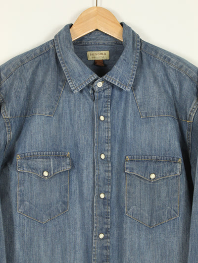 Vintage Denim Shirt (XL)